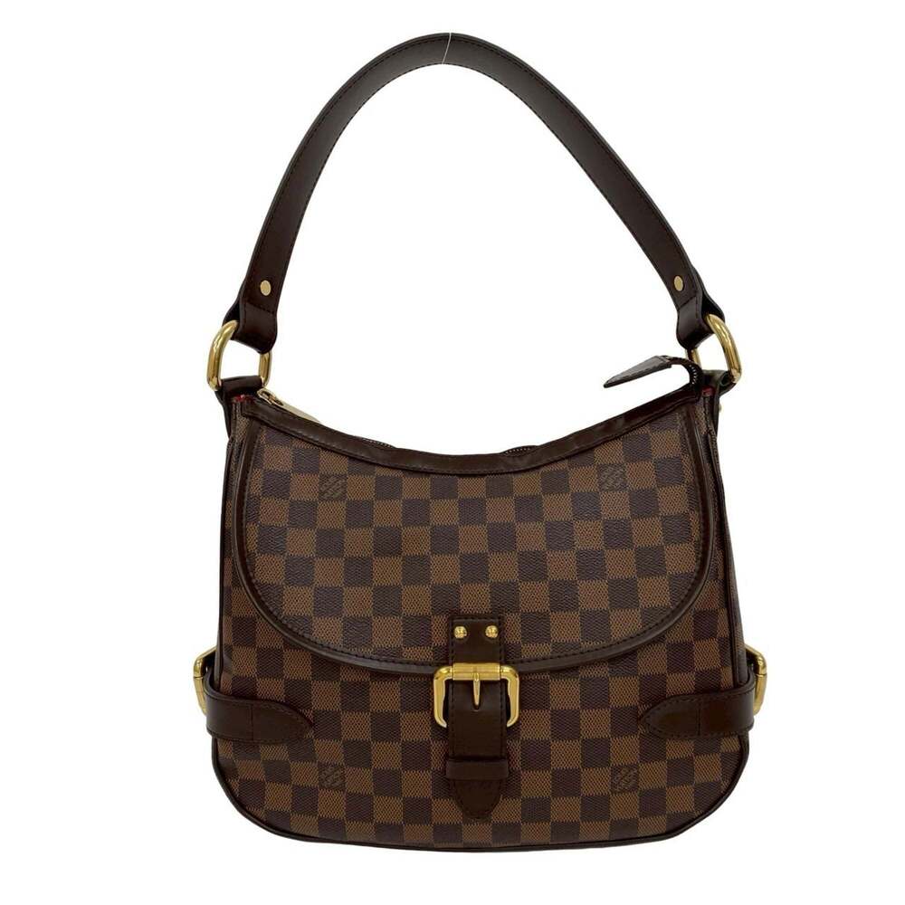 LOUIS VUITTON Authentic Brown Damier Leather Shoulder Bag